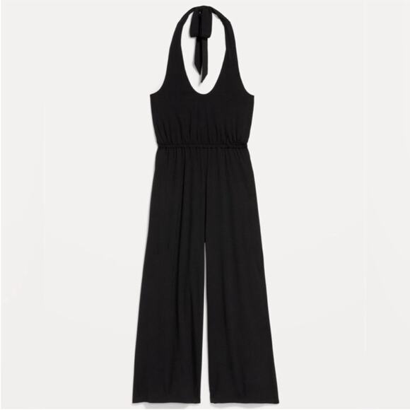 Old Navy black Waist-Defined Halter Jumpsuit - Picture 5 of 16